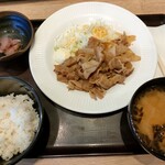 Tsukiji Shokudou Genchan - 豚肉のしょうが焼き定食　1000円