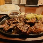 ジュークステーキ - 熟成牛はらみステーキ ガーリックバターセット(1ポンド)　