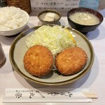 丸栄 - ランチ コロッケ定食