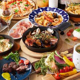 当店自慢のイタリアンをリーズナブルに楽しめる飲み放題コース