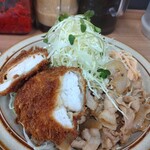 キッチン南海 - チキンカツ生姜焼きライス