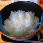 お食事処 河童 - 日替わりワンコインランチ・イノシシ角煮定食　５００円（税込）のご飯のアップ【２０２３年３月】