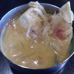 Spice&Dining KALA - 2014.01・ターリー(お盆)に収まりきれなかった魚(シイラ)のカレー