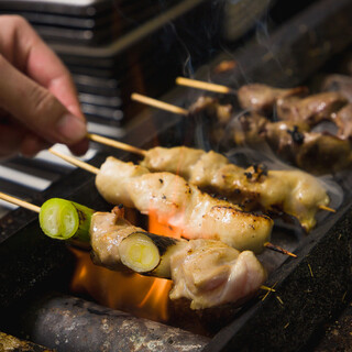 All items 64 yen! More than 10 types of carefully selected Yakitori (grilled chicken skewers) at reasonable prices♪