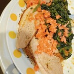 火星カレー - 草カレー、鴨トッピング、紅しょうが