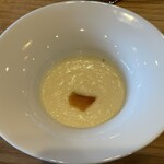 La Stalla - 茨城のポロねぎずっぱ、ぼらのからすみ（ボッタルガ）クリームスープ