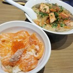 Rock’anDo - サーモン粕汁そば＋サーモン酒粕漬け丼