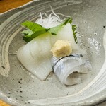 Maruyama - 付け合わせお刺身　イカ、サヨリ