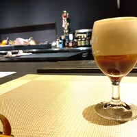 鉄板焼 Baknos - 食前酒。神泡