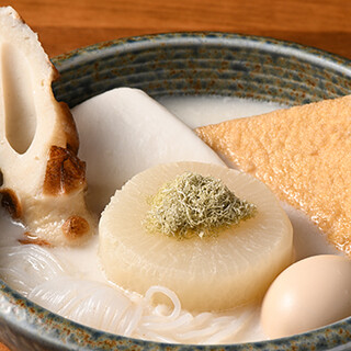 A la carte dish using seasonal ingredients ◆Oden with pork bone and chicken stock soup