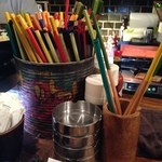 丑寅 - 箸とストローで何を注文したか判るようになっています。