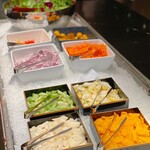 ザ・テラス - サラダバー、お漬物4種
