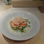 鮨でですけ - 蟹味噌ドレッシングが秀逸〜♬