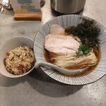 Supu Ryouri Tamaki Haru - 九十九里背黒醤油とホタルイカと菜の花の炊き込みご飯