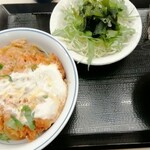 かつや - カツ丼(梅)、Aセット(サラダ、豚汁)