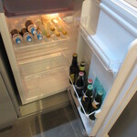 草庵 鍋島 - 冷蔵庫内はフリードリンク