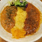 SPICY CURRY 魯珈 - ２種カレー（チキン・コルマ）