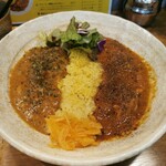 SPICY CURRY 魯珈 - ２種カレー（チキン・コルマ）