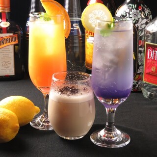A wide variety of all-you-can-drink options are attractive♪ Original cocktails are also popular.