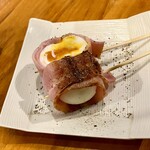 炭火串焼き 辻堂呑場 タイヨウ - ベーコンエッグ