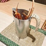 銀座かに松 - ヒレ酒よりかに酒