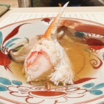 銀座かに松 - そもそも美味い出汁に自家製の椎茸が加わって、化け物みたいになったしゃぶしゃぶ