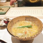 銀座かに松 - 雑炊の仕上がり