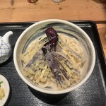 福ちゃん - なす天生醤油うどん 850円