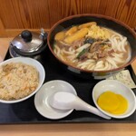 牧のうどん - 肉ごぼう天セットうどん大盛り　910円+70円