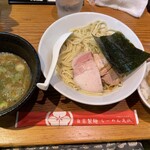 らーめん芝浜 - 気まぐれ限定　鶏白湯つけ麺、　チャーシュー丼