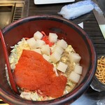 もんじゃ でん - 餅明太子&ベビースタートッピング