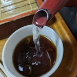 尾張屋 - 釜湯のままの蕎麦湯