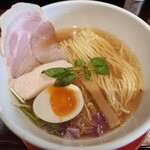 拳ラーメン - 京鴨ノドグロ煮干しそば 煮玉付 1000円