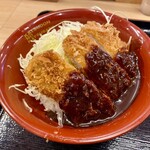 かつさと - ハーフ味噌かつ丼