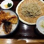 㐂道庵 - 天丼セット  1030円