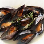 Mussels steamed in white wine