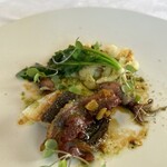 マダム・トキ - ヒラメのムニエル　ホタルイカ　イノシシベーコン