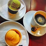 cervo bianco - 大和茶のアイスと柿のアイス