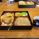 長寿庵 - かつ丼、そばセット