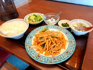 NEW CHINESE FOOD RIKI - ■青椒肉絲定食