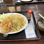 くわっちぃ食堂 青空 - 料理写真:チャーハンセット(チキンカツ) 850円