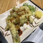 Marugame Seimen - 菜花の天ぷら　出汁ソースがけ