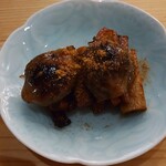 UPPER CORNER - 美桜鶏の砂肝コンフィとれんこんのバルサミコ焼き