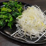 らーめん家 せんだい - トッピング ほうれん草＋白髪ねぎ