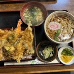 Shinanoya - 上天丼＋小さなかけそば