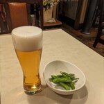 237043214 - 生ビールと枝豆