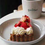 Gouter - 苺のタルト（660円） おすすめコーヒー（550円）