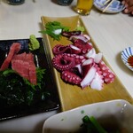 俵や - たこぶつとマグロ刺し（1回目）