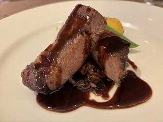 フレンチレストラン にき亭 - オリーブ豚のロースト　バルサミコソース