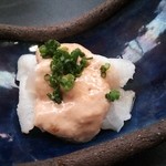 寿司割烹 魚紋 - かわはぎ肝和え